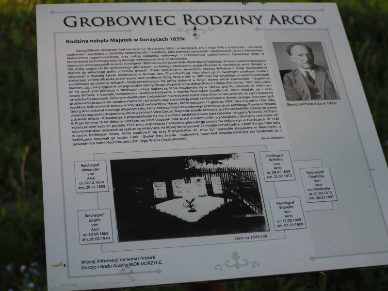 Grobowiec wynalazcy z dziedziny radiotelegrafii i radiofonii w Gorzycach